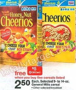 General Mills Cereal Target Gift Card Deal | Makes Cheerios Just $1