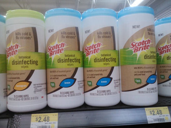 Scotch Brite Disinfecting Wipe Coupon + Walmart Deal