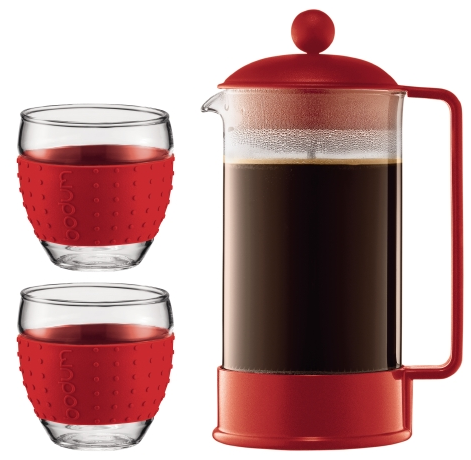 *Available Again* Bodum Brazil 8-Cup French Press Coffee Maker w/ Glass Carafe + 2 Glass Mugs for $20 Shipped