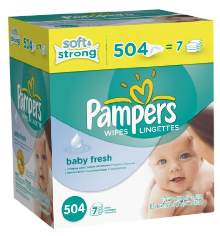 Amazon Moms: Pampers Natural Clean Wipes 504 Count for only $8.28