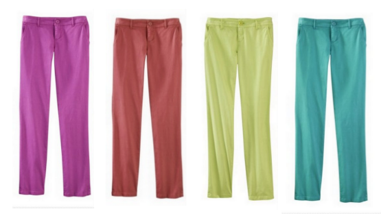 Mossimo Supply Co. Juniors Pant in Assorted Spring Colors for $12 only