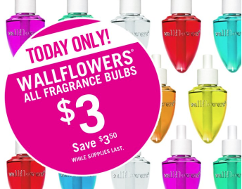 Bath and BodyWorks: Wallflowers Fragrance Bulbs Just $3 + Free Item with $10 Purchase