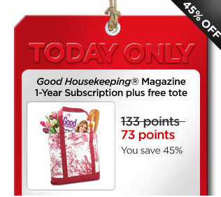 My Coke Rewards: Good Housekeeping Magazine 1-Year Subscription with Tote Bag For 73 Points