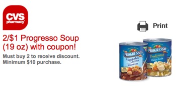 Progresso Soup CVS Store Coupon = As Low As FREE