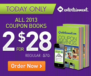 Two 2013 Entertainment Coupon Books (Today Only)
