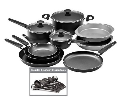 Farberware 18 pc Cookware Set and Shark Pro Slim Electronic Steam Pocket Mop (Today Only)