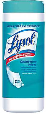 FREE Lysol Disinfecting Wipes, Ocean Fresh Scent, 35 Wipes/Tub after Rewards
