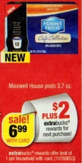 Maxwell House Single Serve Pods Coupon + CVS Scenario Starting 2/10