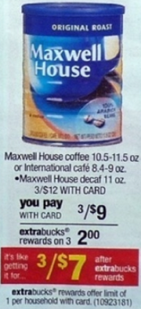 Maxwell House Coffee Coupon + CVS Scenario Starting 2/24