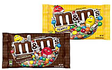 M&M’s Plain or Peanut Chocolate Candy Party Size for $2.90