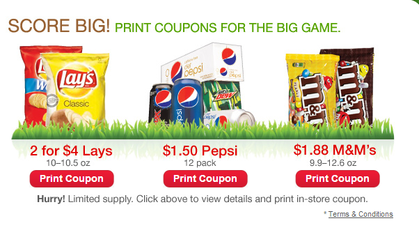 CVS Coupons:  Pepsi 12 pack for $1.50, Lay’s Chips for $2 and More