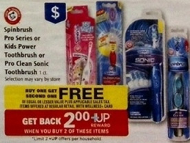 Arm and Hammer Spinbrush Toothbrush Deal at Rite Aid Starting 2/17