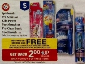 Arm and Hammer Spinbrush Toothbrush Deal at Rite Aid Starting 2/17