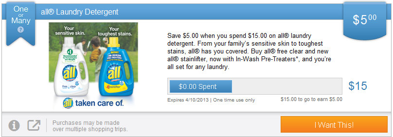 All Laundry Detergent SavingStar Deal at CVS Starting 2/17