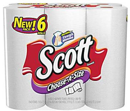 Scott Choose-A-Size Paper Towels $3.99 Shipped