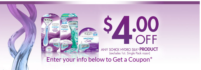 $4 off Schick Hydro Silk Product Printable Coupon