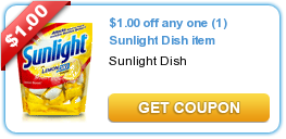 Sunlight Dish Product Coupon = Possibly FREE at Dollar Tree
