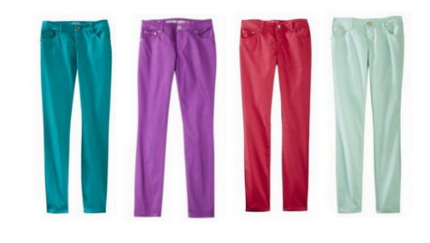 Mossimo Supply Co. Juniors Skinny Pant in Assorted Spring Colors for $15 only