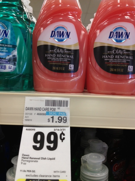 Still Available: Dawn Hand Renewal Dish Soap only 49 Cents at CVS