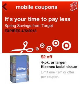 Target mobile coupons