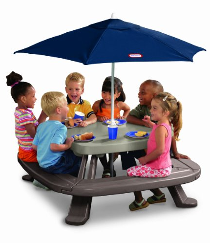 Little Tikes Fold ‘n Store Table with Market Umbrella for $79.99 + Step2 All Star Sports Climber for $69