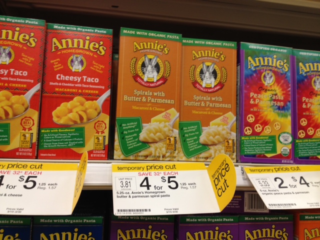 Annie’s Homegrown Macaroni & Cheese Target Price Cut Deal