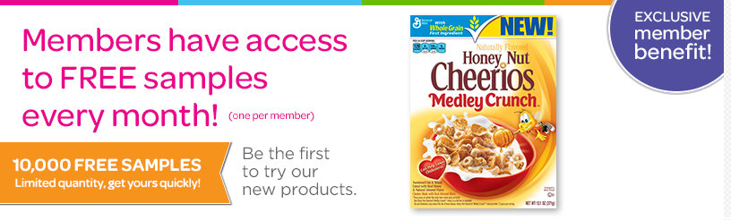Box Top Members: FREE Sample of Honey Nut Cheerios Medley Crunch
