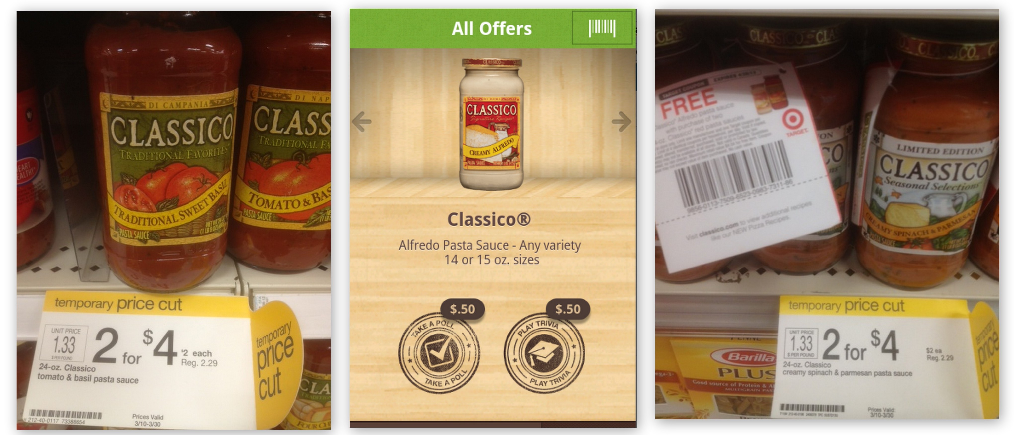 Classico Printable Coupon + Ibotta Offer = Pasta Sauce for $1 or Less at Target