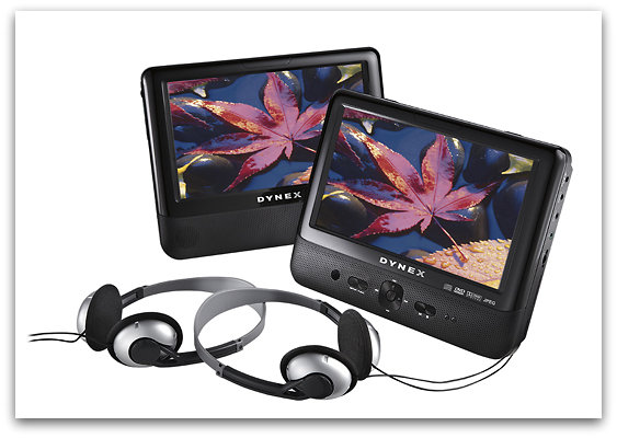 Dynex 9″ Portable DVD Player with Dual Screens for $79.99 (down from $129.99) + FREE Shipping