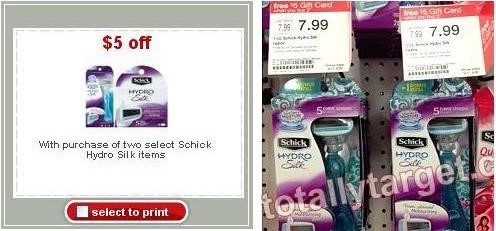 Target schick razor coupons