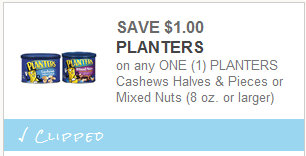 New Planters Mixed Nuts Coupon + Walmart and CVS Deals