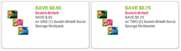 New Scotch Brite Sponge Printable Coupons = Walgreens and Rite Aid Scenarios