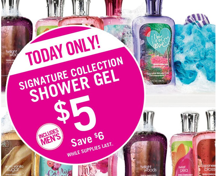 Bath & Body Works Signature Collection Shower Gel $5 (Reg $11) TODAY ONLY
