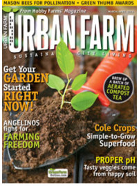 Urban Farm Magazine Subscription for $4.50 (75¢ an issue)