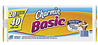 Staples: Charmin Basic 20 Double Roll Case for $6.99 with in store shipping (today ONLY)