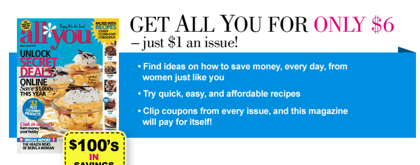 All You Magazine Subscription for $1 Per issue