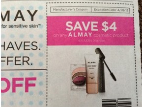 Almay Cosmetic Insert Coupon + Store Deals As Low As FREE