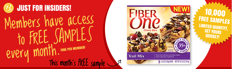 Betty Crocker Members: FREE Fiber One Chewy Trail Mix Bar