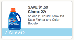 New High Value $1.50 Off Clorox 2 Stain Fighter and Color Booster Coupon