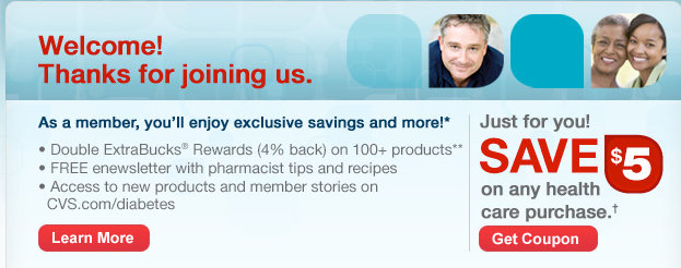 CVS Diabetic Savings Club = $5 Healthcare Purchase Coupon | Makes Batteries 90¢ Per Pack!