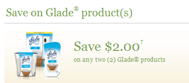 *Back Again* $2/2 Glade Product Coupon = TWO FREE at Walmart, Target, Kroger and More