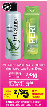 Infusium 23 Shampoo or Conditioner for 50¢ at CVS