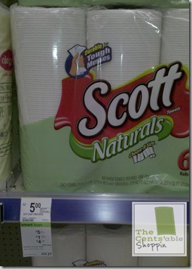 Walgreens: Scott Natural Paper Towel Catalina Offer = 33 Cents Per Roll Starting 4/10