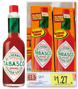 Tabasco Hot Sauce for 72¢ at Walmart