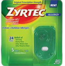 $6/1 Zyrtec Printable Coupons = Free at CVS, Rite Aid and Walgreens