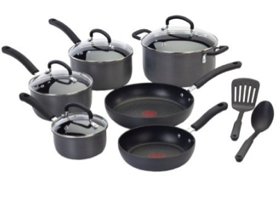 T-fal E918SC64 Ultimate Hard Anodized Nonstick 12-Piece Cookware $79.99