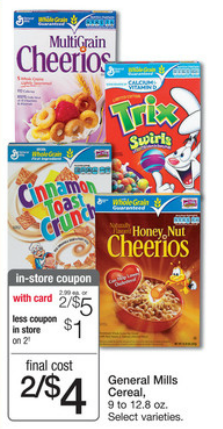 Walgreens: General Mills Cereal as low as $1.25 per box (through 5/25)