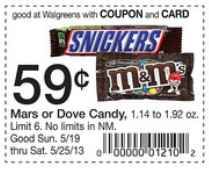 Walgreens: 3 Musketeers Chocolate Bars only 34 Cents Each