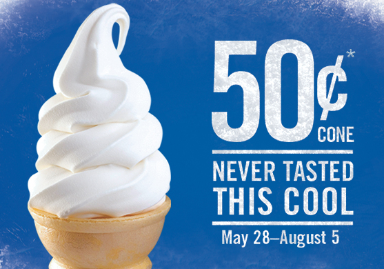 Burger King: Soft Serve Ice Cream Cones for 50 Cents