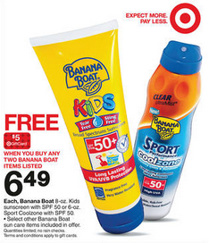 New Banana Boat Printable Coupons + Updated Target Deal